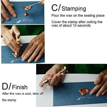 SogYupk 8PCS Hogwarts Wax Stamp Seals Kit with Classic Vintage Seal Wax Stamp Hogwarts Magic School Badge Retro Box Stamps Maker Gift Box Set Halloween