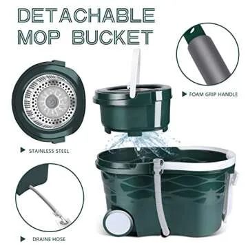 Masthome Mop and Bucket Set for Easy Floor Cleaning