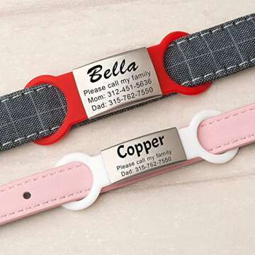 Natiform Personalized Dog Tags for Silent & Custom Identification