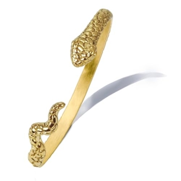 DEAROK 14K Gold Bracelets for Women Gold Bangles for Women Snake Cuff Bracelets for Women Adjustable...