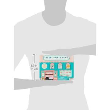 Petit Collage Wind Up Toy Playset, Little Sweet Shop – Wooden Toddler Toy Set with Wind-Up Ice Cre...