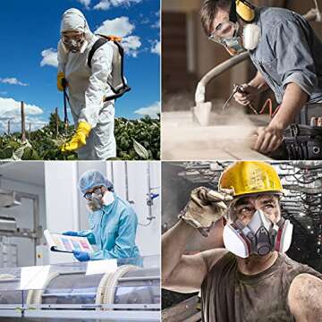 ANUNU Reusable Respirators Half Facepiece Cover for Safety