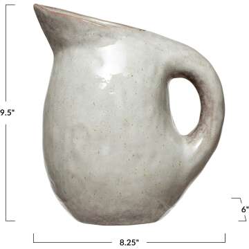 Bloomingville 9.5" Stoneware Pitcher in Bone