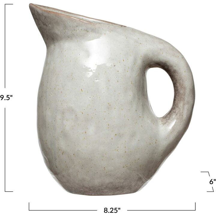 Bloomingville 9.5" Stoneware Pitcher in Bone