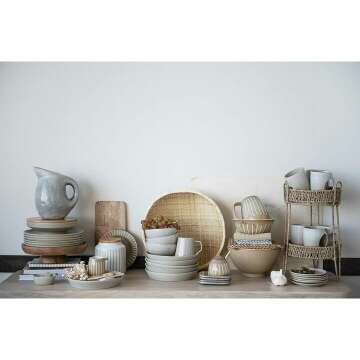 Bloomingville 9.5" Stoneware Pitcher in Bone