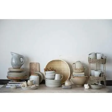 Bloomingville 9.5" Stoneware Pitcher in Bone