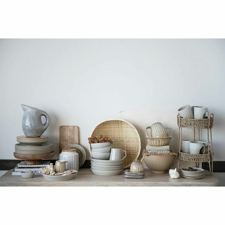 Bloomingville 9.5" Stoneware Pitcher in Bone