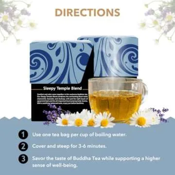 Buddha Teas Sleepy Temple Herbal Tea - Organic & Caffeine Free