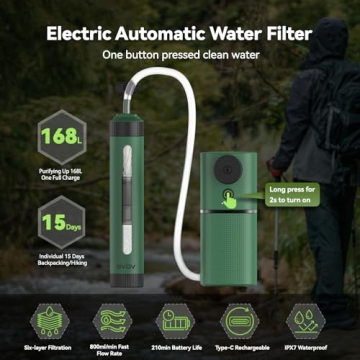GVDV Electric Water Filter | 6-Stage Portable Purifier