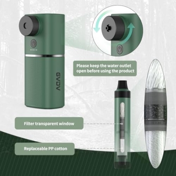 GVDV Electric Water Filter | 6-Stage Portable Purifier
