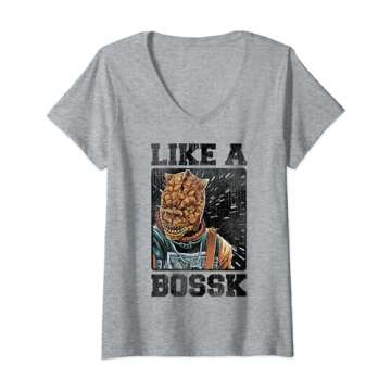 Star Wars Bossk Like A Bossk Portrait V-Neck T-Shirt for Fans