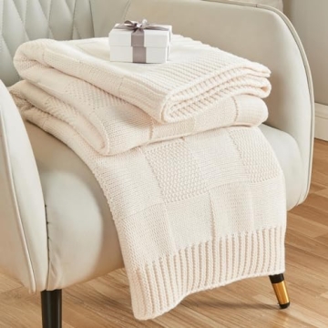 CozeCube Soft Knit Throw Blanket - Versatile, Stylish Comfort