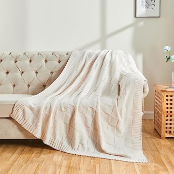 CozeCube Soft Knit Throw Blanket - Versatile, Stylish Comfort