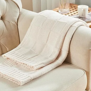 CozeCube Soft Knit Throw Blanket - Versatile, Stylish Comfort