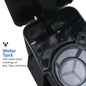 Elite Gourmet Compact Coffee Maker with Travel Mug - Eco-Friendly Brew