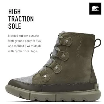Sorel Women's Explorer Next Joan Waterproof Boots - Stone Green, Alpine Tundra - Size 8.5
