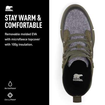 Sorel Women's Explorer Next Joan Waterproof Boots - Stone Green, Alpine Tundra - Size 8.5