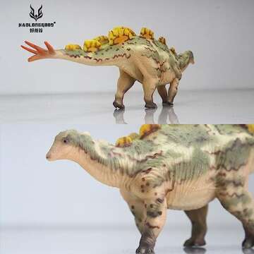 WLNTDOLA 1:35 Scale Wuerhosaurus Figure Cretaceus Stegosauridae Realistic PVC Model Collection Animal Decoration Dinosaur Gift for Adult (Green)