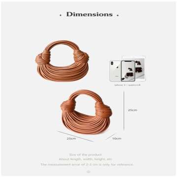 Hand Bread Women's Clutch Top Handle Satchel Shoulder Crossbody Creative Noodles Purses Underarm Bag Handbag (Apricot)