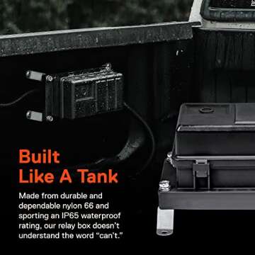 True Mods 12V DC Auto Waterproof Fuse 5-Pin Relay Box Block [6 Bosch Style Relay Holder] [6 ATC/ATO Fusible Holder] Universal Relay Block Box for Automotive Vehicles Cars Marine Boat Light Equipment