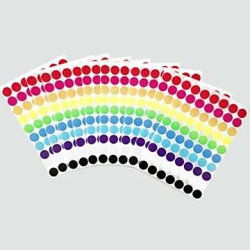 700 PCS Dot Stickers 3/4 Inch Color Coding Labels Round Colored Dot Stickers, 10 Assorted Color Colorful Coding Label Circle Sticker for Toddler Office Student Classroom, 70 Labels/Sheet