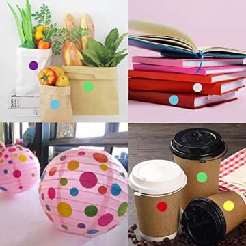 700 PCS Dot Stickers 3/4 Inch Color Coding Labels Round Colored Dot Stickers, 10 Assorted Color Colorful Coding Label Circle Sticker for Toddler Office Student Classroom, 70 Labels/Sheet