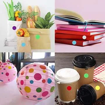 700 PCS Dot Stickers 3/4 Inch Color Coding Labels Round Colored Dot Stickers, 10 Assorted Color Colorful Coding Label Circle Sticker for Toddler Office Student Classroom, 70 Labels/Sheet