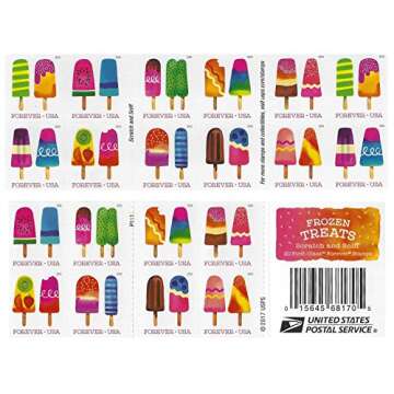USPS The Frozen Treats Postage Stamps (Book of 20)