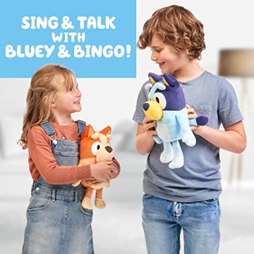 Bluey - 12" Talking Bingo Plush - Interactive - Sing Along with Bingo, 9 Different Phrases, Multicolor, 17137
