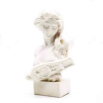 picaru Resin Bust Statue 2.95 Inch White Sculpture