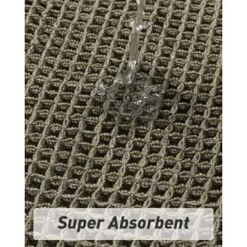 AMOAMI Upgraded Waffle Bath Mat for Ultra Absorbency