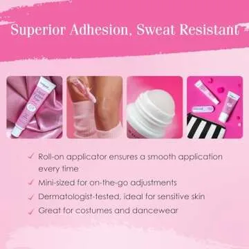 Hollywood Fashion Secrets Liquid Fashion Tape Mini, Roll-On Skin Adhesive, 1 Oz