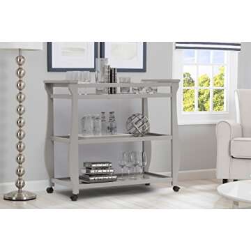 Delta Children Lancaster Changing Table with Wheels and Pad