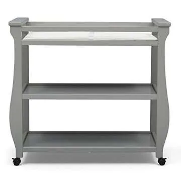 Delta Children Lancaster Changing Table with Wheels and Pad