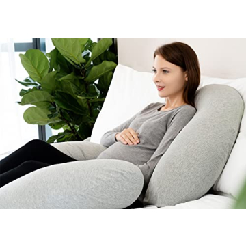 INSEN C-Shaped Pregnancy Pillow for Full-Body Support & Comfort