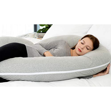 INSEN C-Shaped Pregnancy Pillow for Full-Body Support & Comfort