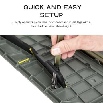 NEMO Equipment Moonlander Dual-Height Camp Table - One Size - Boreal