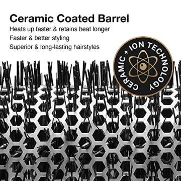 Olivia Garden Ceramic + Ion Round Thermal Hair Brush 0.5" for Styling