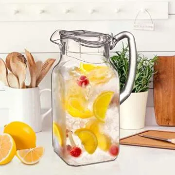 Amazing Abby Acrylic Pitcher - 64 oz BPA-Free Durable Jug