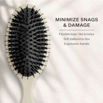 Remilia Hair Vegan Lush Brush - Detangling Hair Brush for All Hair Types, Natural, Straight, Curly, ...