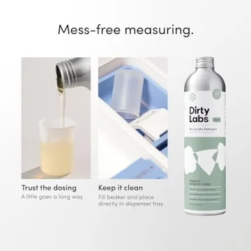Dirty Labs | Signature Scent Bio-Liquid Laundry Detergent 80 Loads (21.6 fl oz) Hyper-Concentrated High Efficiency & Standard Machine Washing Nontoxic, Biodegradable Stain Odor Removal