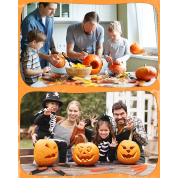 17 PCS Pumpkin Carving Kit with Tools & Candles