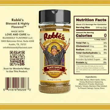Gourmet Black Garlic Seasoning by Chef Roblé, MSG-Free