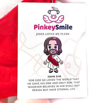 Pinkey Smile My Jesus Plush 14" Large Christ Doll Cute Christian Stuffed Plush of Son of God for Children, Church, Sunday School, Religious Gift, Kids Jesus Gift