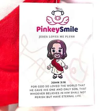 Pinkey Smile My Jesus Plush 14" Large Christ Doll Cute Christian Stuffed Plush of Son of God for Children, Church, Sunday School, Religious Gift, Kids Jesus Gift