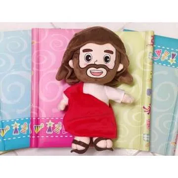 Pinkey Smile My Jesus Plush 14" Large Christ Doll Cute Christian Stuffed Plush of Son of God for Children, Church, Sunday School, Religious Gift, Kids Jesus Gift