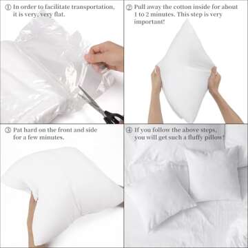 Fixwal 2-Pack Decorative Polyester Pillow Inserts