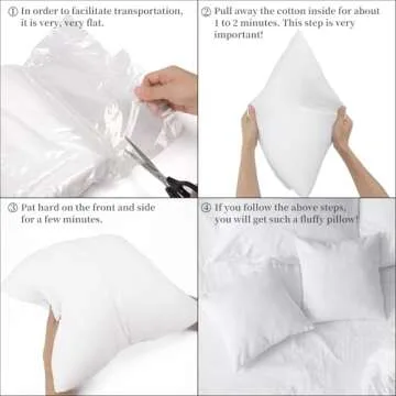 Fixwal 2-Pack Decorative Polyester Pillow Inserts
