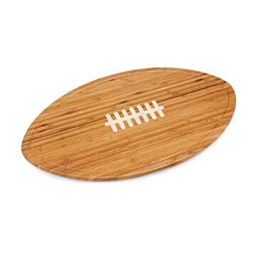 PICNIC TIME NCAA Football Cheese Board - Novelty Charcuterie Board - Serving Platter, Cheese Boards Charcuterie Boards, Wood Cutting Board, (Bamboo)