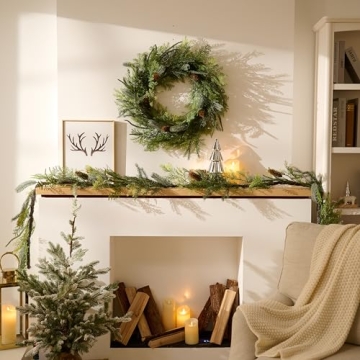 9ft Prelit Norfolk Pine Garland for Festive Decor